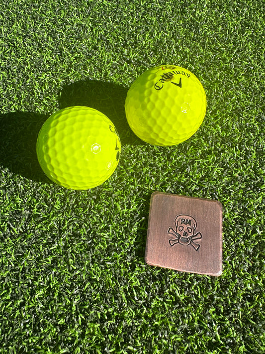 Hand Forged Custom Rocco Golf Square Ball Marker