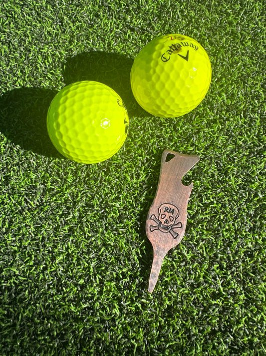 Hand Forged Rocco Golf Antiqued Copper Divot Tool w/Bottle Opener